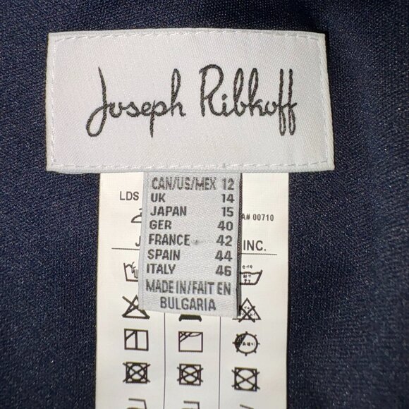 Joseph Ribkoff LDG Jumpsuit | Navy Gold Floral | Size 12 - Picture 2 of 10